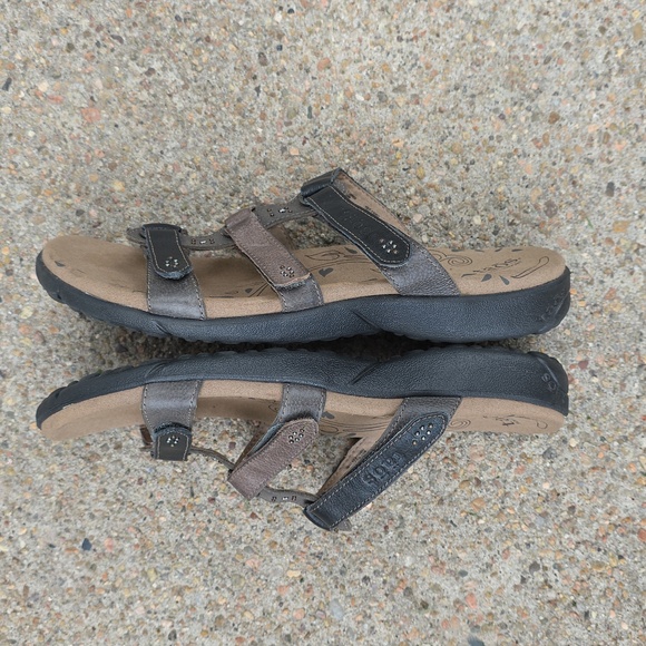 Taos Tribute 2 Leather Strappy Slip On Sandals Size 8 - Picture 5 of 8